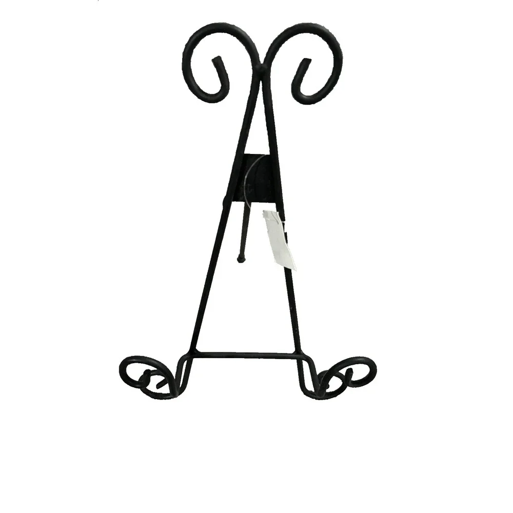 Metal Scroll Easel Matte Black Approximately 10